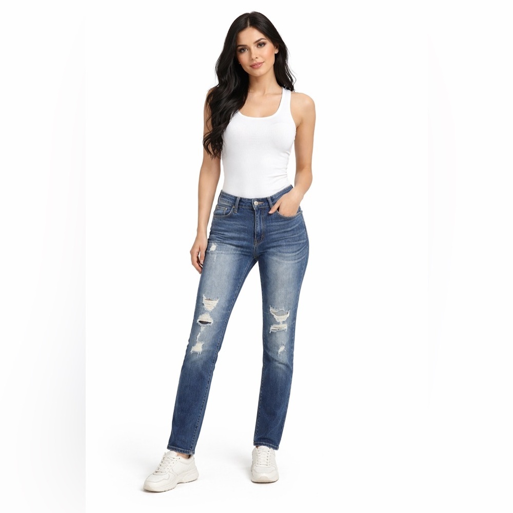 EUC KanCan Women’s Distressed Mid-rise Skinny Ankle Jeans – Sz 29 (Pre-Owned)